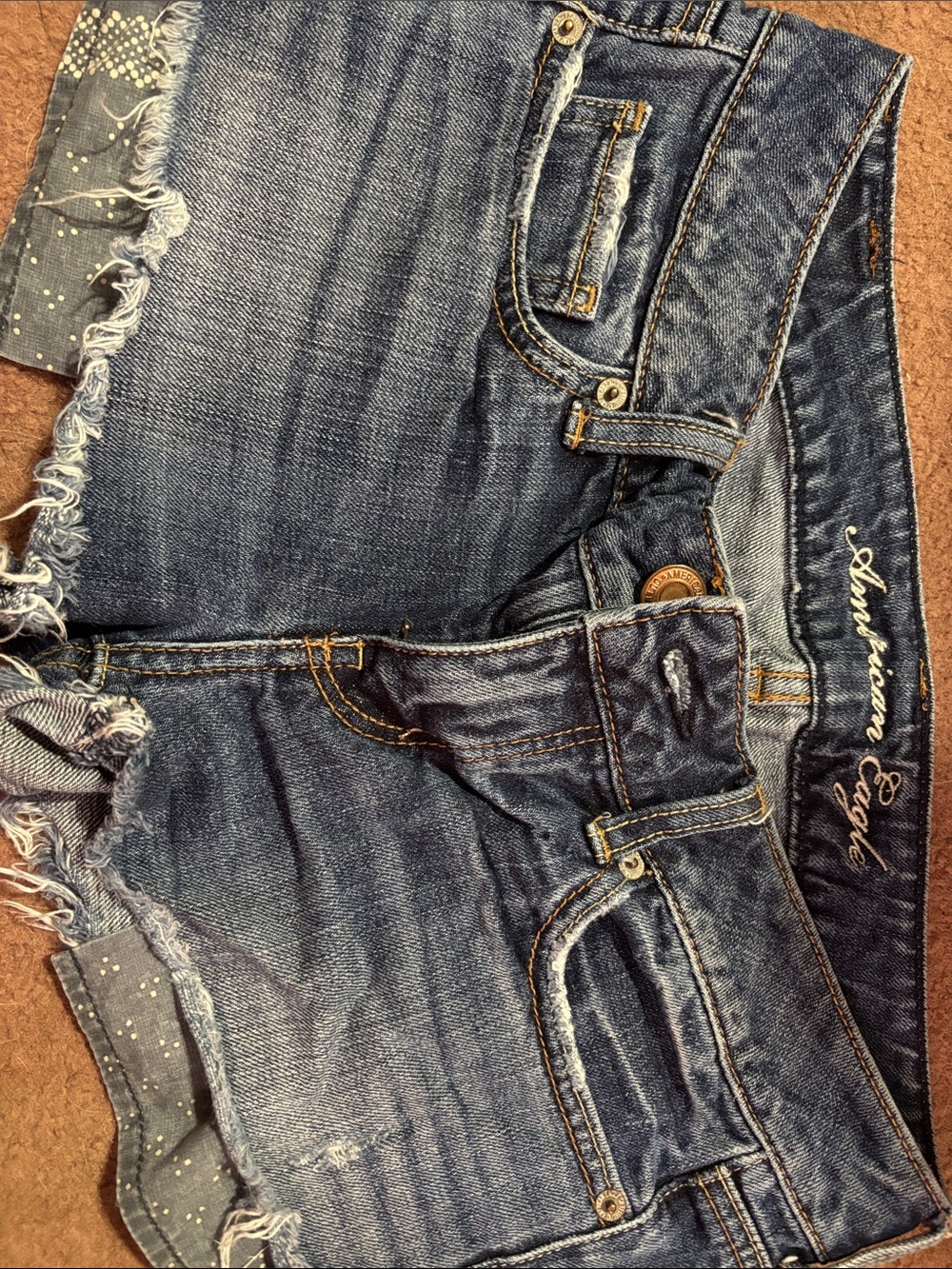 American Eagle Outfitters Distressed Denim Shorts - Medium Blue